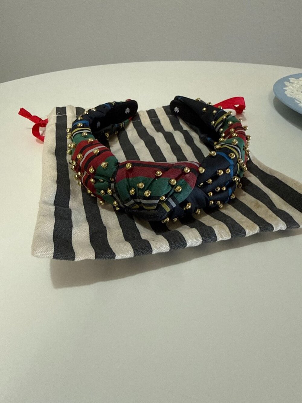 Lele Sadoughi x J.Crew headband with dustbag